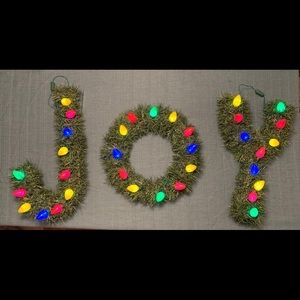 Crafted “JOY” Sign w/ 💡Lights (3 settings)💡